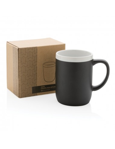 Keramisk krus med hvid kant 300ml.