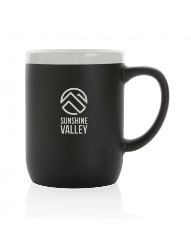 Keramisk krus med hvid kant 300ml.