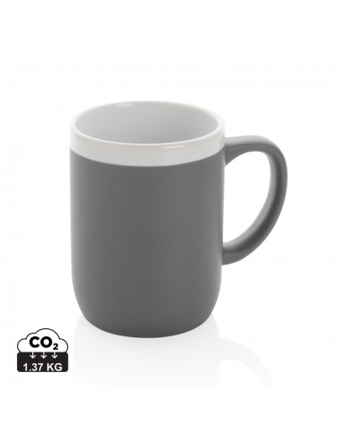 Keramisk krus med hvid kant 300ml.