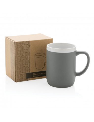 Keramisk krus med hvid kant 300ml.