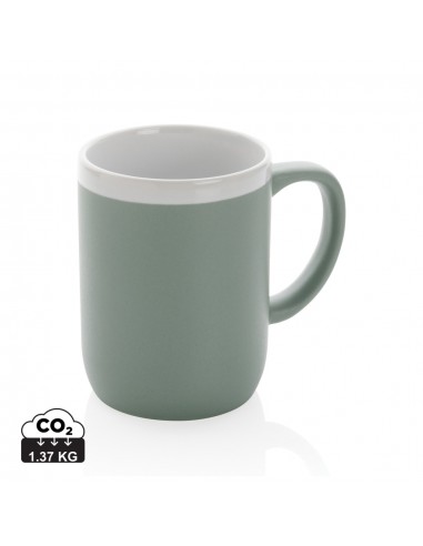 Keramisk krus med hvid kant 300ml.