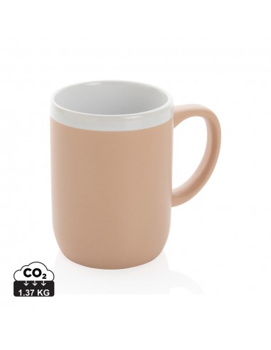 Keramisk krus med hvid kant 300ml.