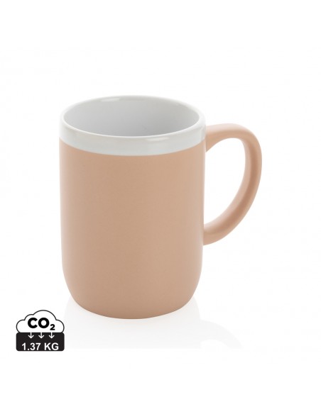 Keramisk krus med hvid kant 300ml.