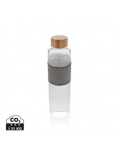 Impact Borsilikatglas  glas flaske med bambus låg