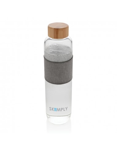 Impact Borsilikatglas  glas flaske med bambus låg