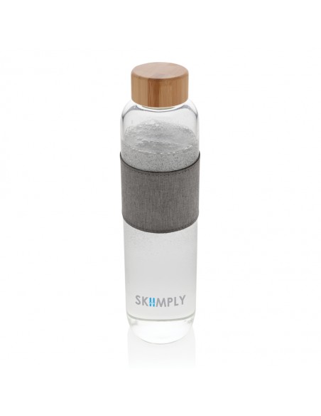 Impact Borsilikatglas  glas flaske med bambus låg