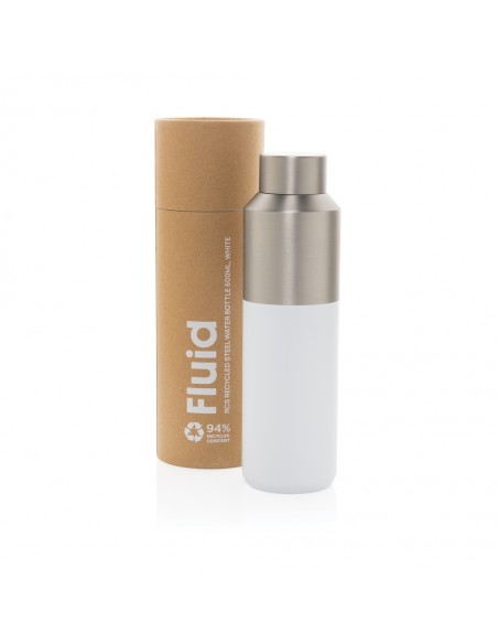 Fluid RCS certificeret 600ML vandflaske af genanvendt stål