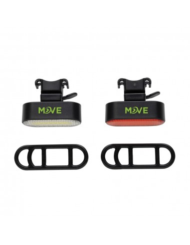 Lumino RCS genanvendt plast cykellygtesæt, USB genopladelig