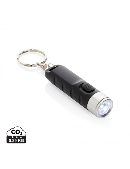 Globix RCS genanvendt plast USB genopladelig nøgleringslygte