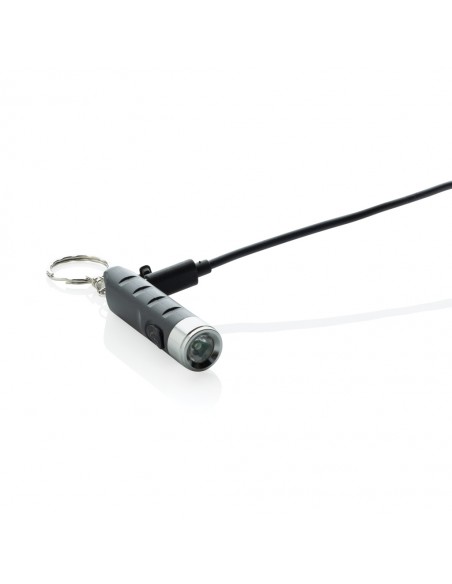 Globix RCS genanvendt plast USB genopladelig nøgleringslygte