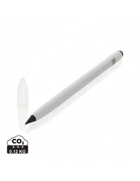 Aluminium blækfri pen med viskelæder