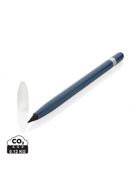 Aluminium blækfri pen med viskelæder