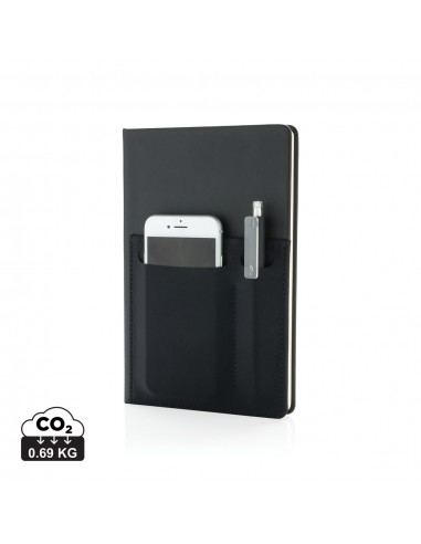 A5 luksus notesbog med telefonlomme