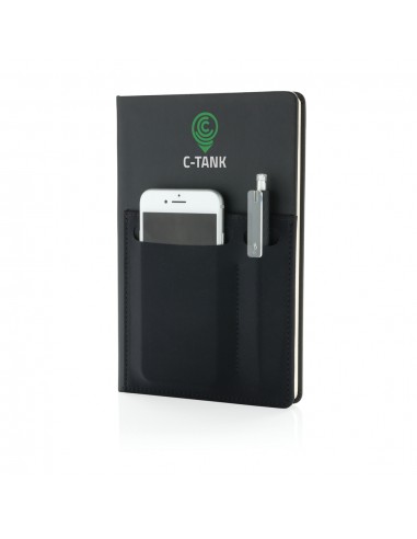 A5 luksus notesbog med telefonlomme