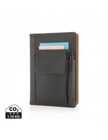 Notesbog med telefonlomme