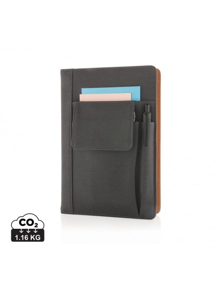 Notesbog med telefonlomme