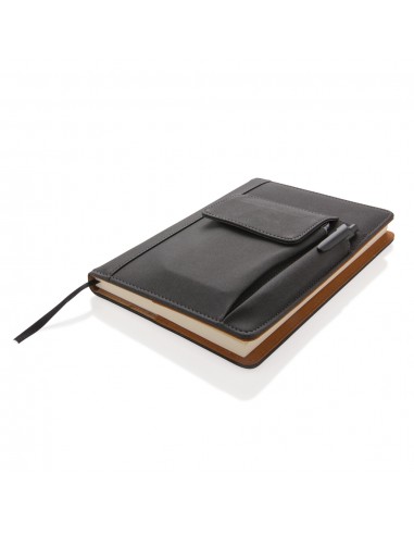 Notesbog med telefonlomme