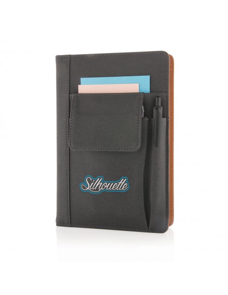 Notesbog med telefonlomme