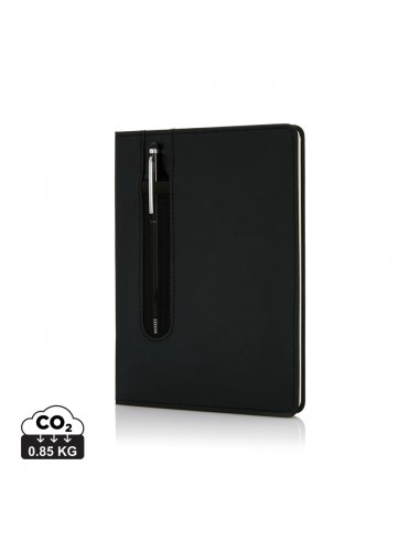 Standard hardcover PU A5 notesbog med stylus pen