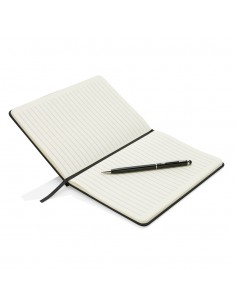 Standard hardcover PU A5 notesbog med stylus pen 2
