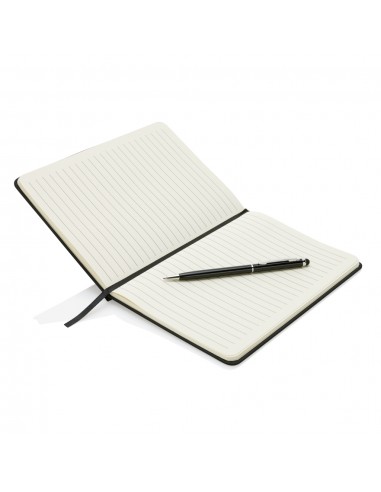Standard hardcover PU A5 notesbog med stylus pen