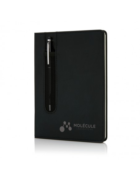 Standard hardcover PU A5 notesbog med stylus pen