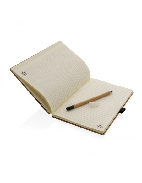 Bambus notesbog og evigheds blyant sæt