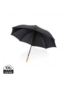 27" Impact AWARE™ RPET 190T auto åben bambus paraply