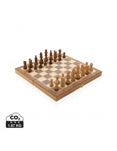 Luksus foldbart skaksæt i træ