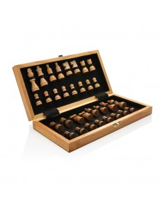 Luksus foldbart skaksæt i træ 2