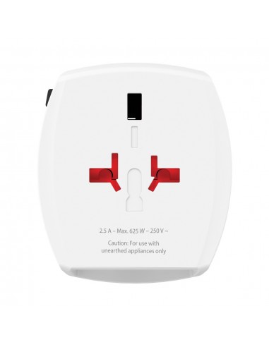 SKROSS World Travel Adapter MUV 2-pole USB (1 USB C 1 USB A)