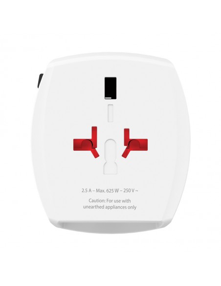 SKROSS World Travel Adapter MUV 2-pole USB (1 USB C 1 USB A)