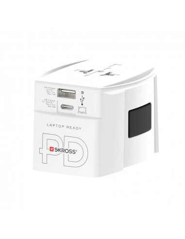 SKROSS World Travel Adapter MUV 65W PD med USB C kabel